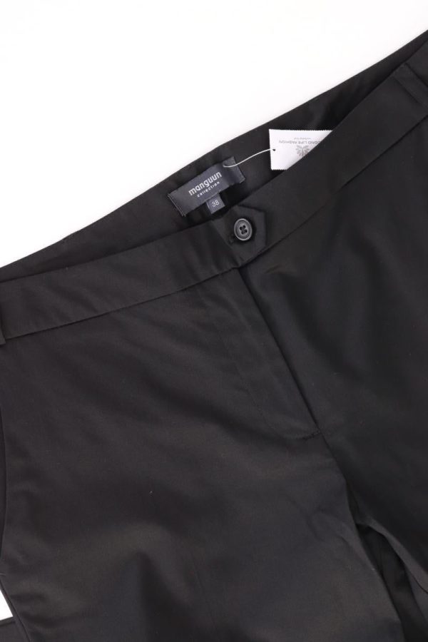 Manguun Stoffhose Gr. 38 schwarz aus Baumwolle Mode – Bild 3
