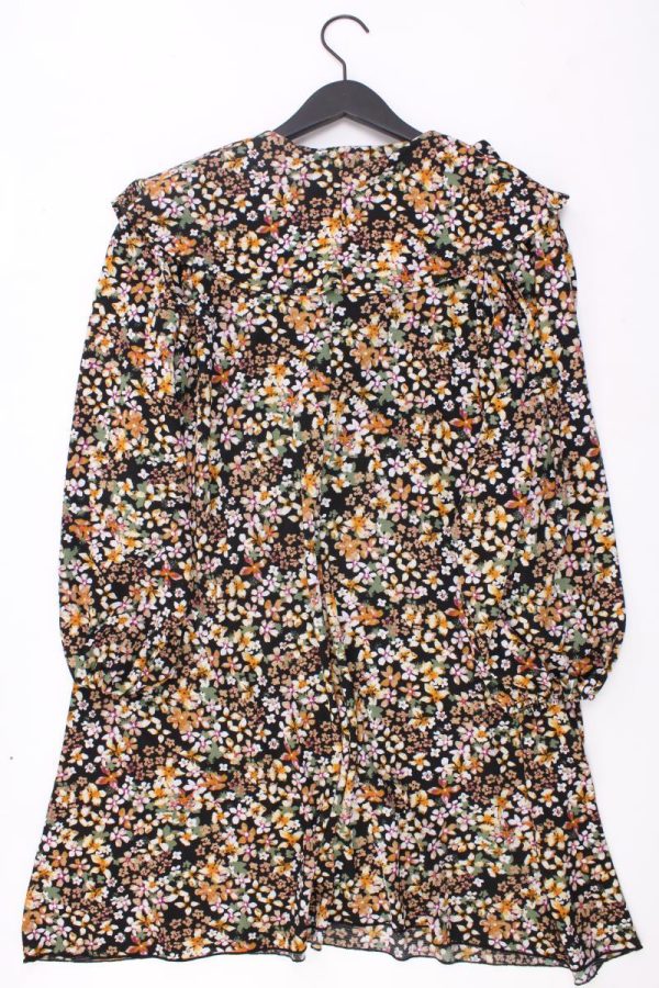 Zara Langarmkleid Gr. M mit Blumenmuster neuwertig mehrfarbig aus Polyester Jetzt online – Bild 3