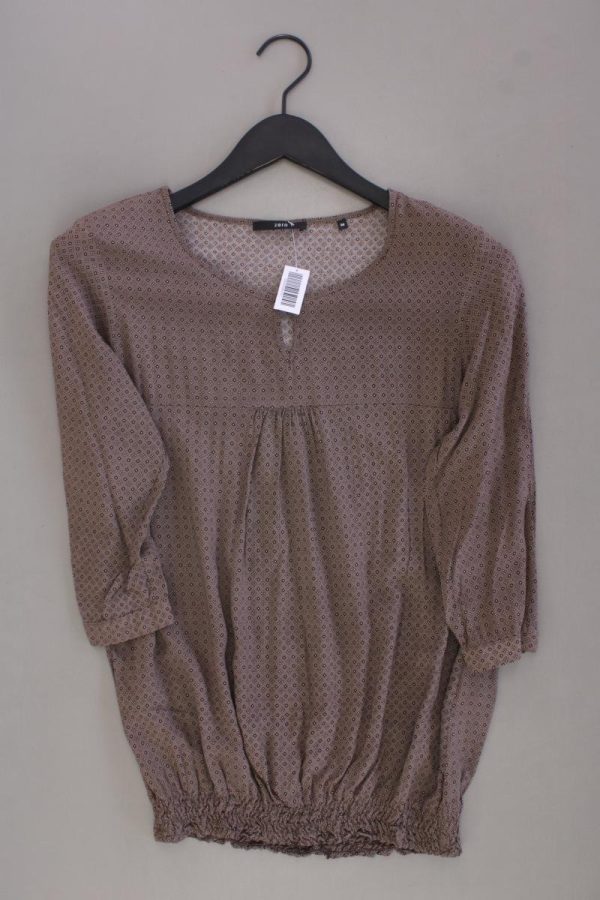 Zero Classic Bluse Gr. 38 3 4 Ärmel braun aus Viskose Zu verkaufen