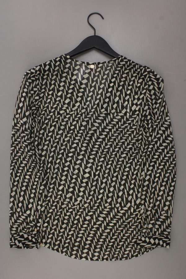Rich&Royal Chiffonbluse Gr. 36 geometrisches Muster Langarm olivgrün Online-Verkauf – Bild 3