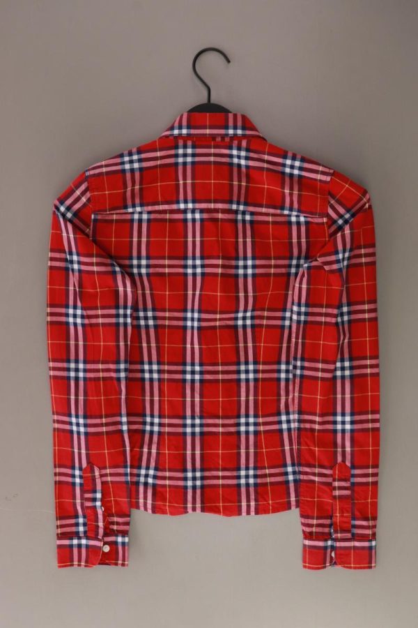 Abercrombie & Fitch Karobluse Gr. XS kariert Langarm rot aus Baumwolle Schn?ppchen – Bild 2