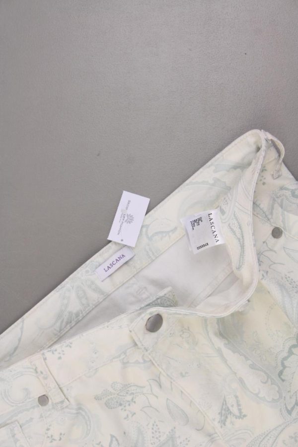 Lascana Five-Pocket-Hose Gr. 44 mit Paisleymuster creme aus Baumwolle Angebot – Bild 2