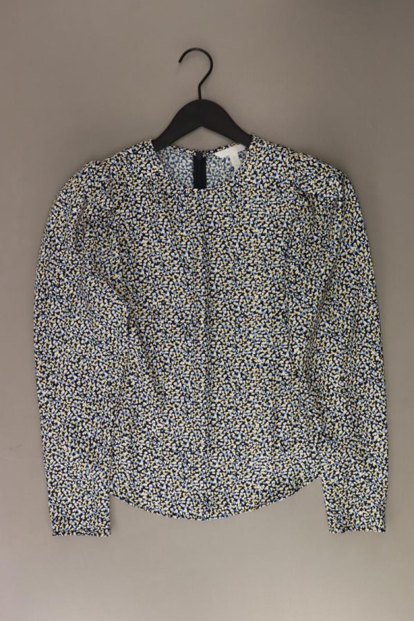 H&M Bluse Gr. S neuwertig Langarm blau aus Polyester Jetzt online