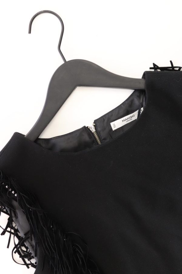 Mango Abendkleid Gr. M neuwertig Ärmellos schwarz aus Polyester Schn?ppchen – Bild 3