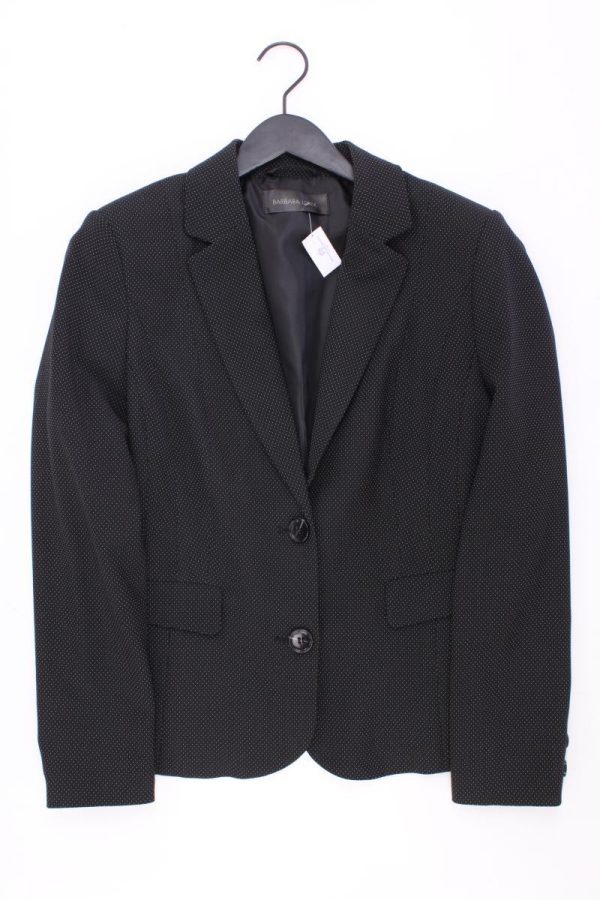 BARBARA LEBEK Classic Blazer Gr. 40 gepunktet neuwertig grau aus Polyester Online-Schn?ppchen