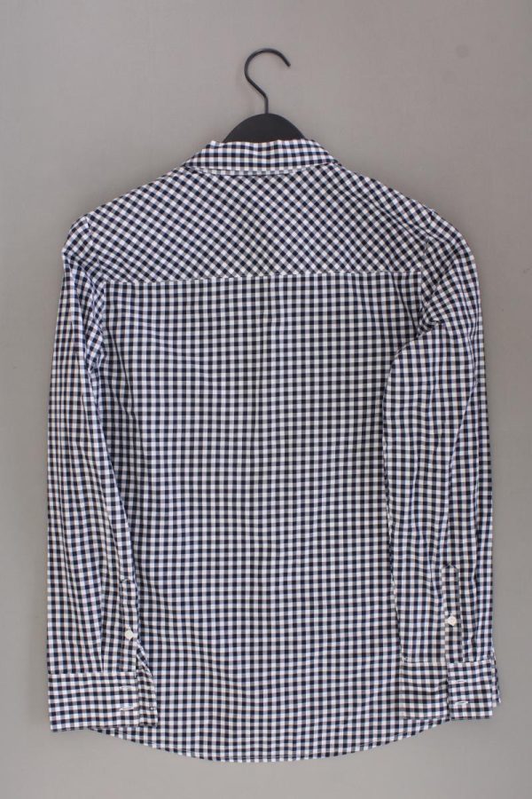 Tom Tailor Karobluse Gr. 38 kariert Langarm schwarz aus Baumwolle Schn?ppchen – Bild 3