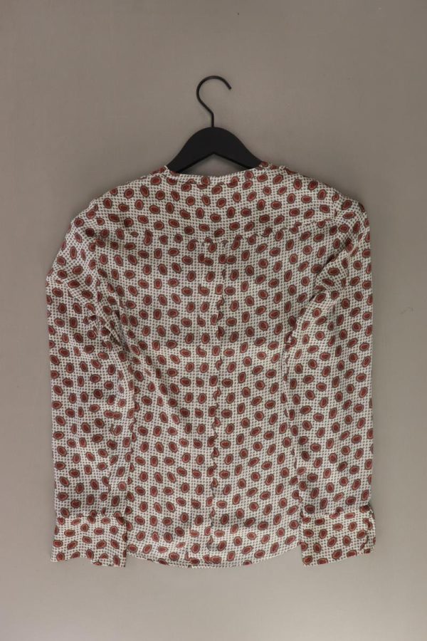 R95TH Schluppenbluse Gr. 38 mit Paisleymuster Langarm creme aus Polyester Verkauf – Bild 2