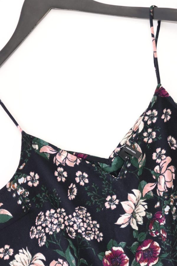 Vero Moda Spaghetti-Top Gr. M mit Blumenmuster schwarz aus Polyester Online-Verkauf – Bild 3