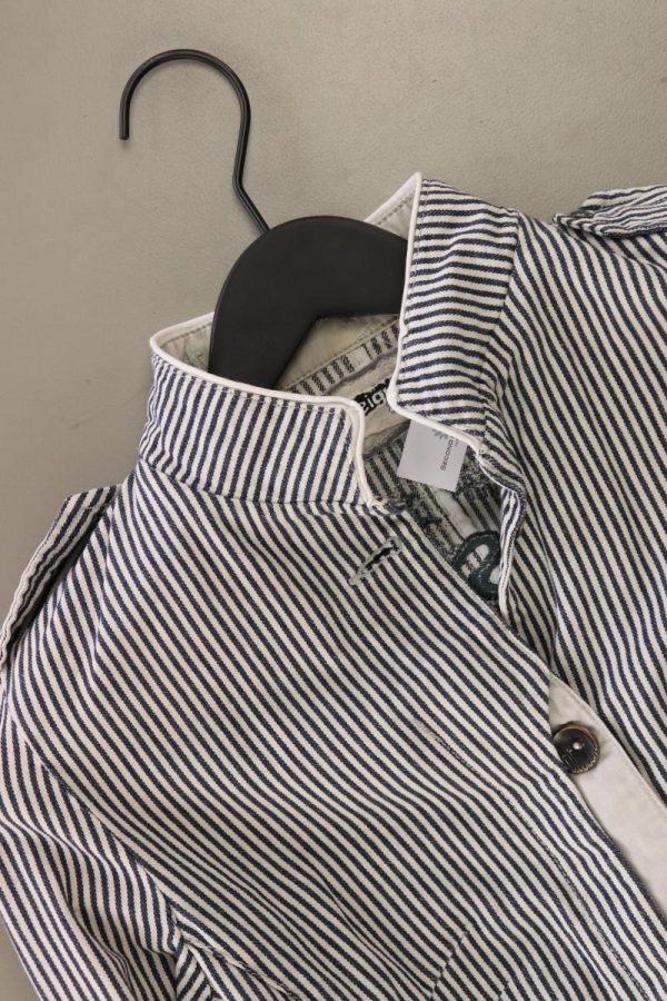 Desigual Übergangsjacke Gr. 38 gestreift grau aus Baumwolle Jetzt online – Bild 3