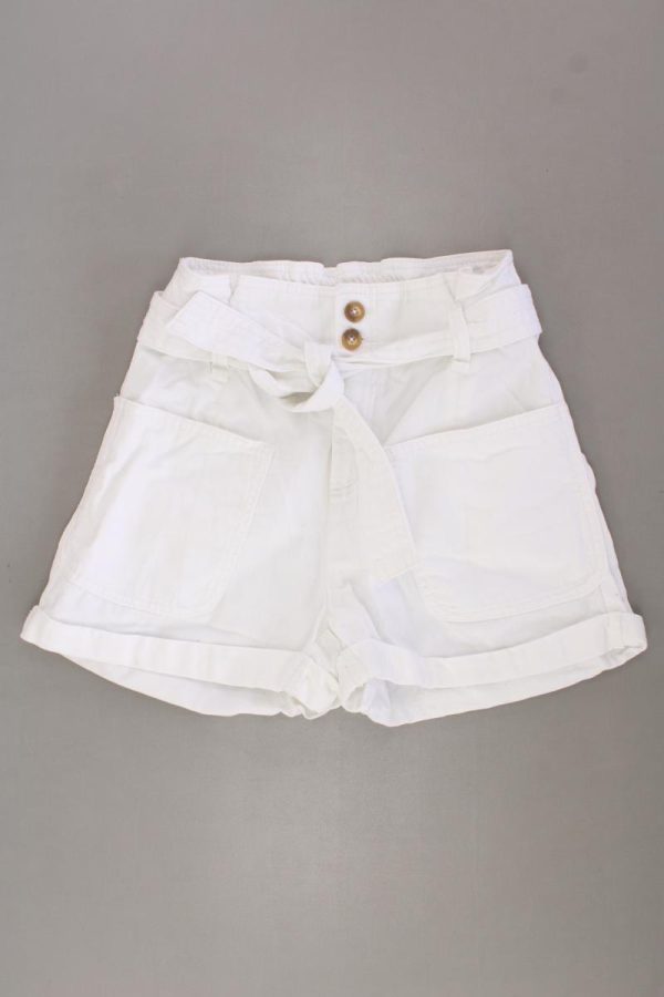 Bershka Shorts Gr. 36 weiß aus Baumwolle Online-Schn?ppchen