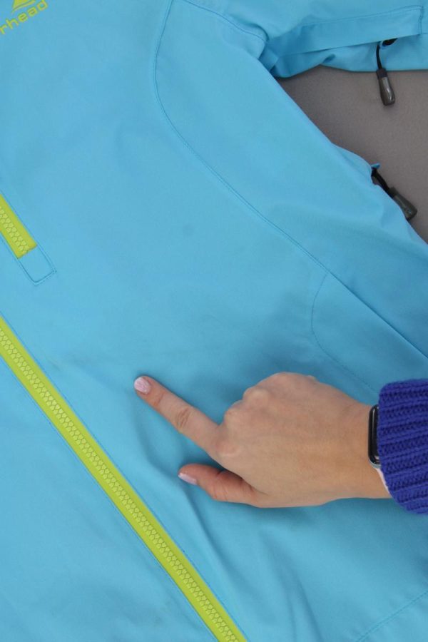 moorhead Kapuzenjacke Gr. 42 blau aus Polyester Schn?ppchen – Bild 4