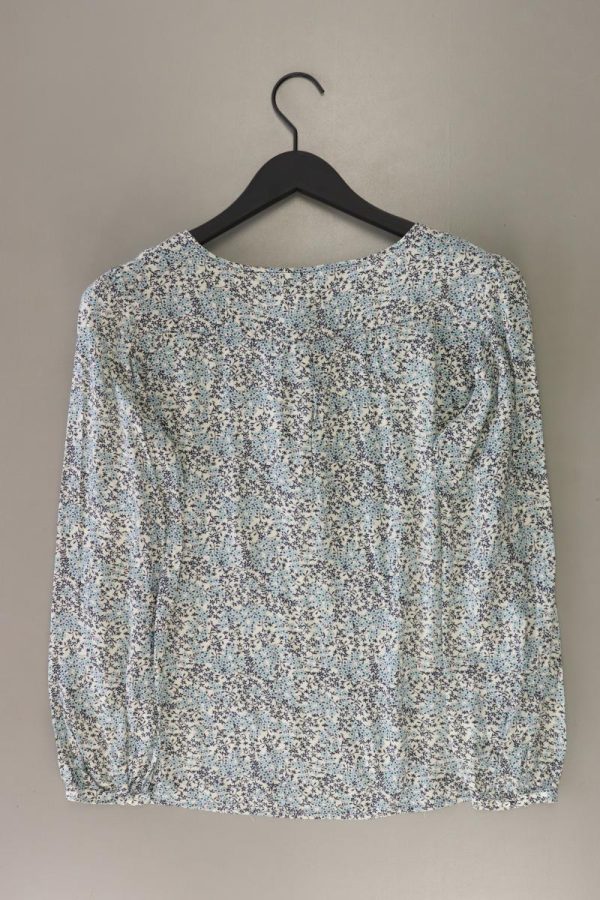Esprit Langarmbluse Gr. 38 mit Blumenmuster blau aus Viskose Schn?ppchen – Bild 2