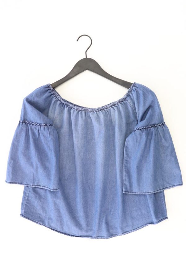 Jacqueline de Yong Regular Bluse Gr. 36 3 4 Ärmel mit Carmen-Ausschnitt blau Online-Verkauf