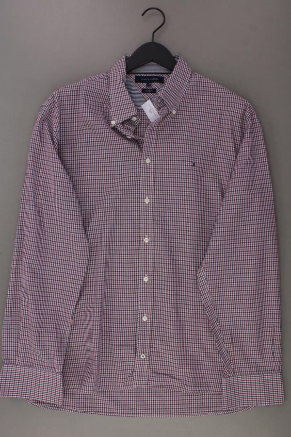 Tommy Hilfiger Langarmhemd Custom Fit für Herren Gr. XL kariert neuwertig rot Jetzt online