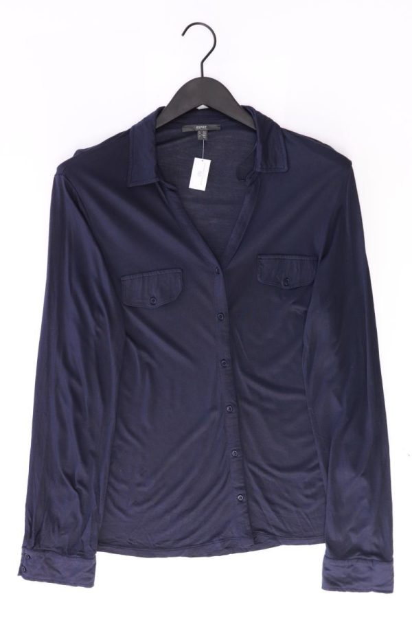 Esprit Langarmbluse Gr. XXL blau aus Viskose Mode