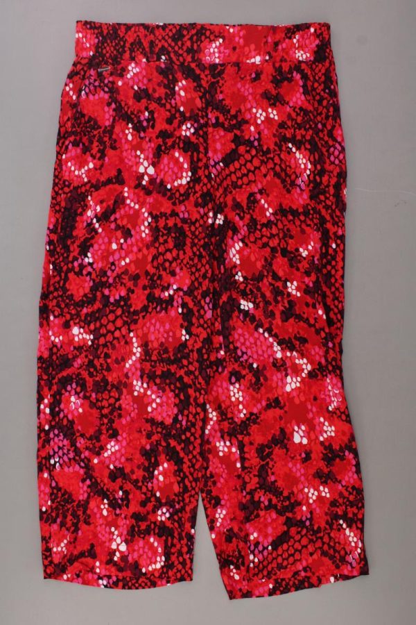 Street One Stoffhose Gr. 40 L26 mit Tierdruck neuwertig rot aus Viskose Mode