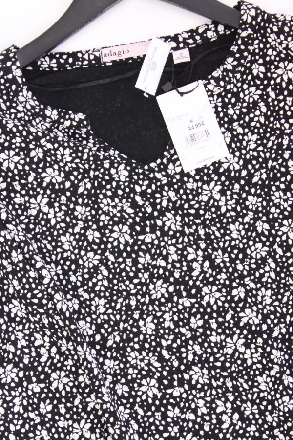 Adagio Longsleeve-Shirt Gr. 38 mit Blumenmuster neu mit Etikett Langarm schwarz Online-Verkauf – Bild 2