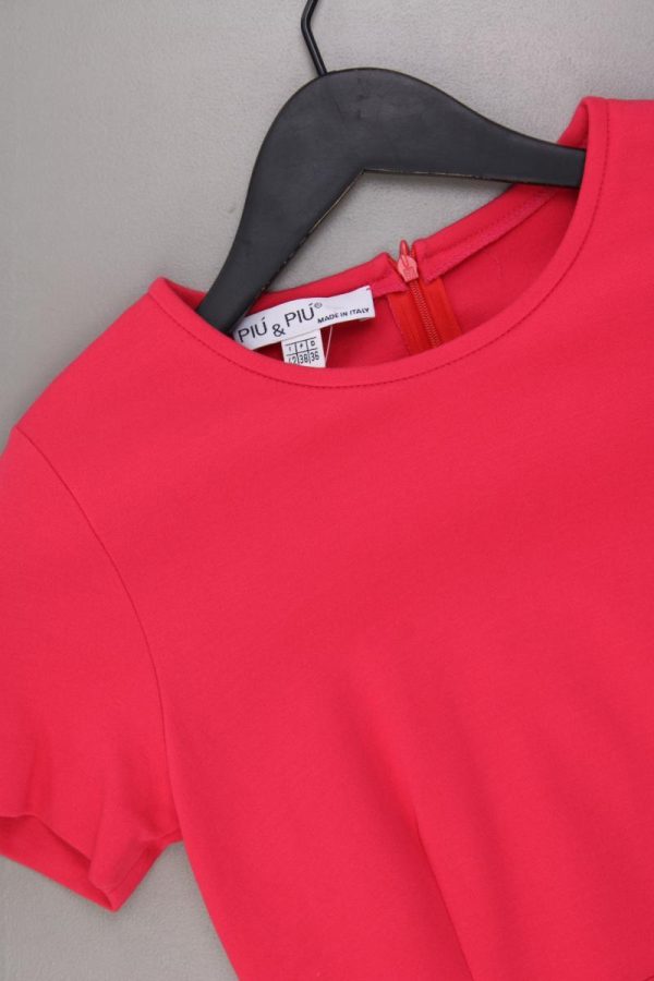 PiuPiu Etuikleid Gr. 36 Kurzarm pink aus Viskose Im Angebot – Bild 2
