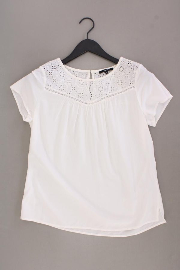 Zero Kurzarmbluse Gr. 36 creme aus Viskose Mode