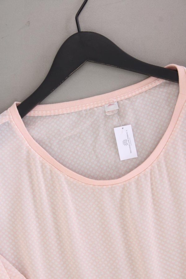 s.Oliver Oversize-Bluse Gr. 38 gepunktet 3 4 Ärmel rosa aus Polyester Im Angebot – Bild 2