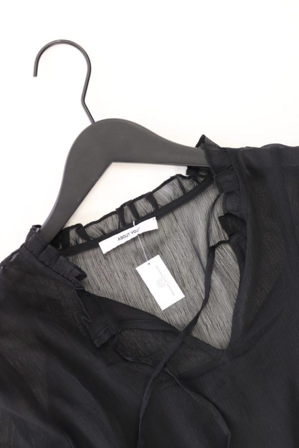 About You Chiffonbluse Gr. 36 Langarm schwarz aus Polyester Mode – Bild 3