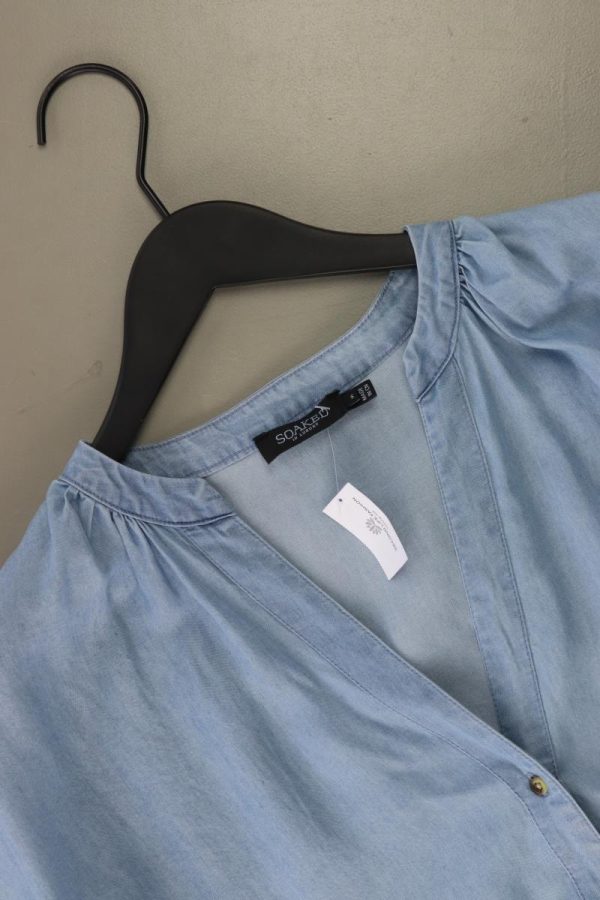 SOAKED IN LUXURY Kurzarmkleid Gr. S neuwertig mit Gürtel blau aus Lyocell Schn?ppchen – Bild 3
