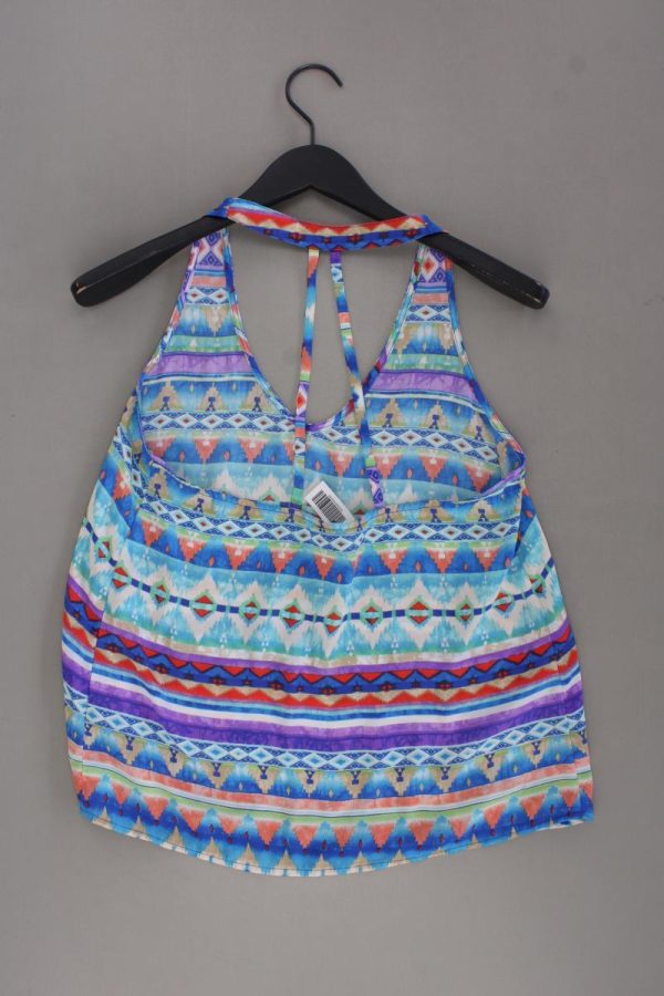 forever 21 Trägertop Gr. M geometrisches Muster blau aus Polyester Schn?ppchen – Bild 3