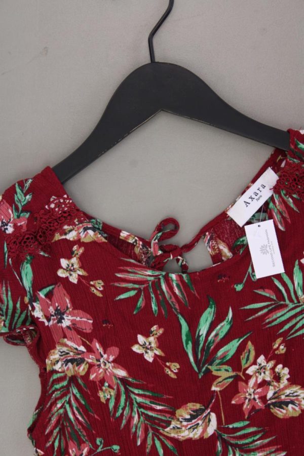 Axara Paris Kurzarmbluse Gr. M mit Blumenmuster rot aus Viskose Online-Verkauf – Bild 2