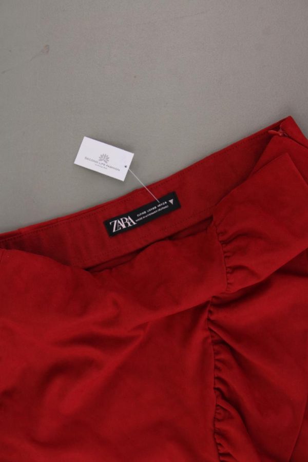 Zara Skort in Wildlederoptik Gr. XS neuwertig rot aus Polyester Online – Bild 2