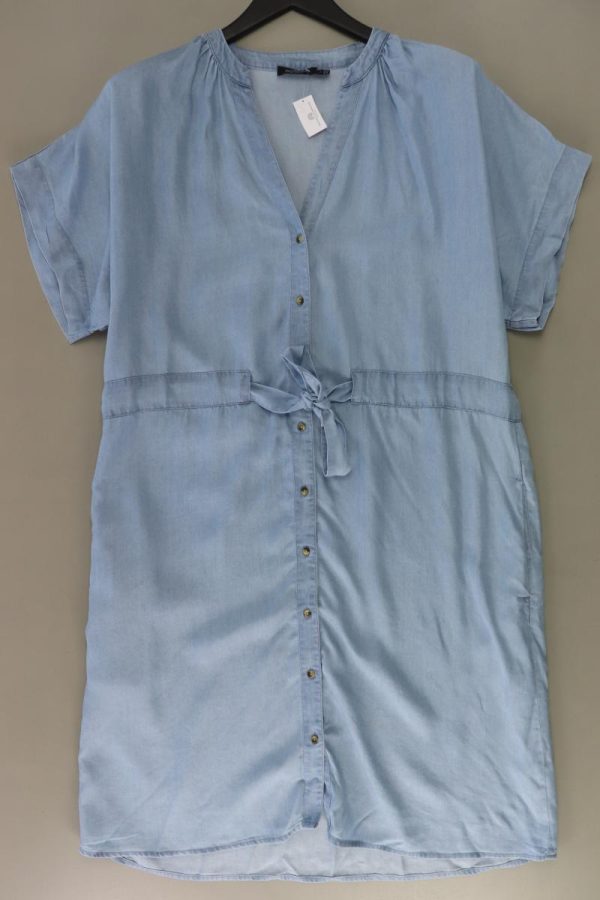 SOAKED IN LUXURY Kurzarmkleid Gr. S neuwertig mit Gürtel blau aus Lyocell Schn?ppchen