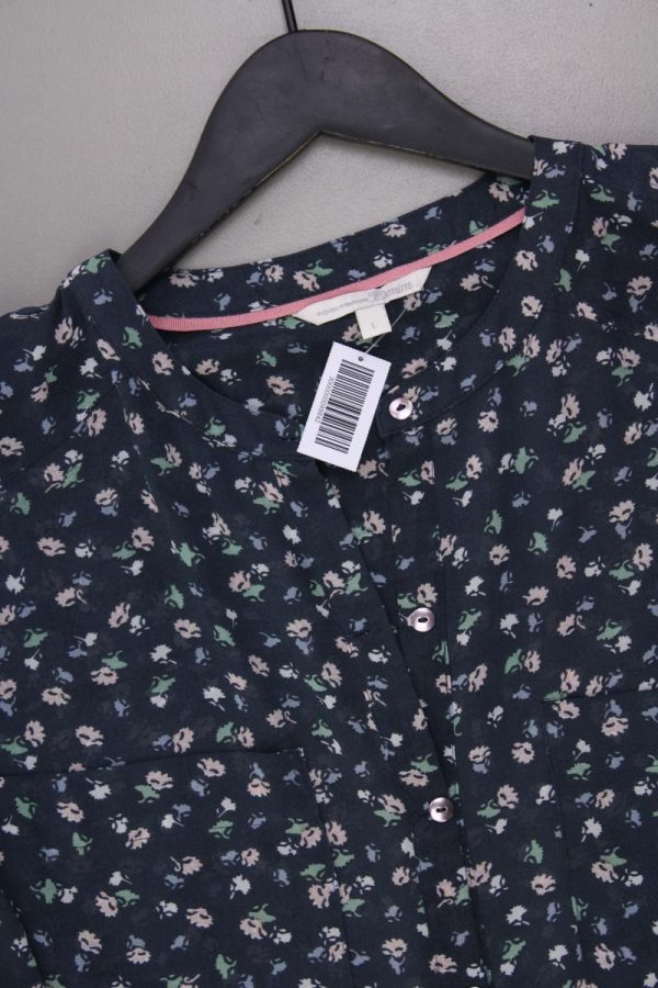 Tom Tailor (Denim) Chiffonbluse Gr. L mit Blumenmuster Langarm blau Online-Schn?ppchen – Bild 2
