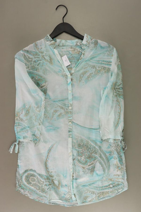 Brax Regular Bluse Gr. 38 mit Paisleymuster 3 4 Ärmel blau aus Viskose Online