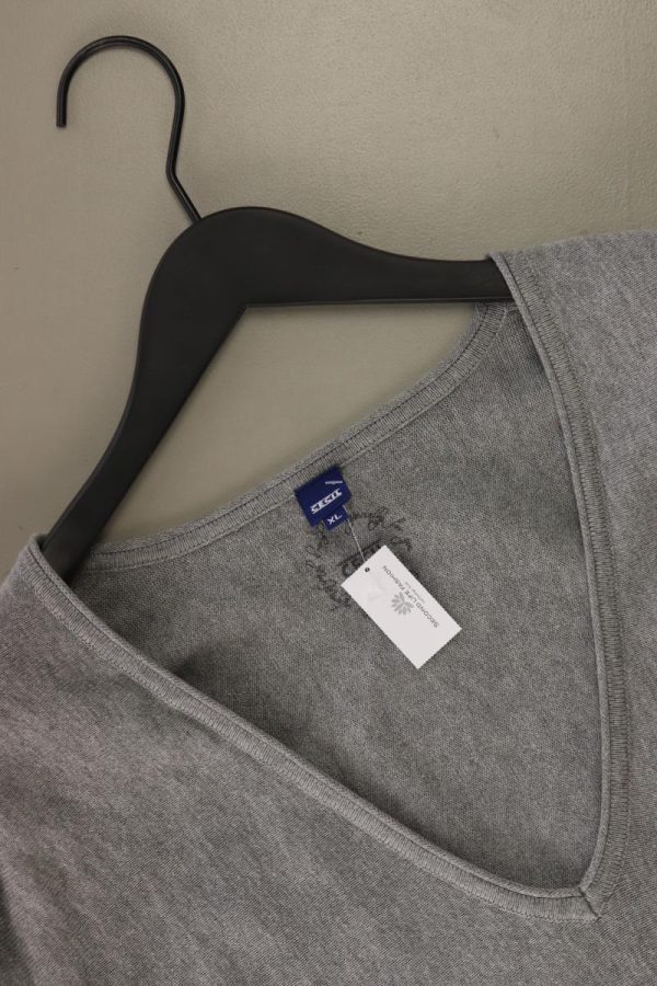 Cecil Feinstrickpullover Gr. XL grau aus Polyacryl Rabatt – Bild 3