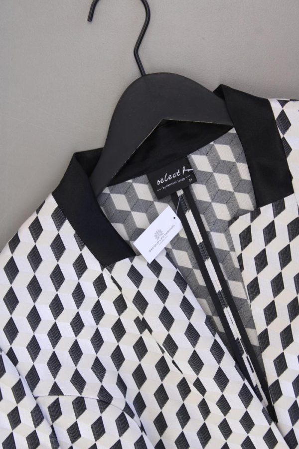 Select by Hermann Lange Regular Blazer Gr. 44 geometrisches Muster grau Online – Bild 2